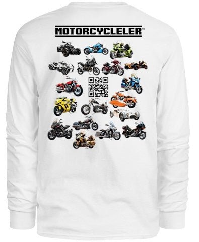 Motorcycleler LONG SLEEVE T - SHIRT (Available in Black or White) - Motorcycleler.com