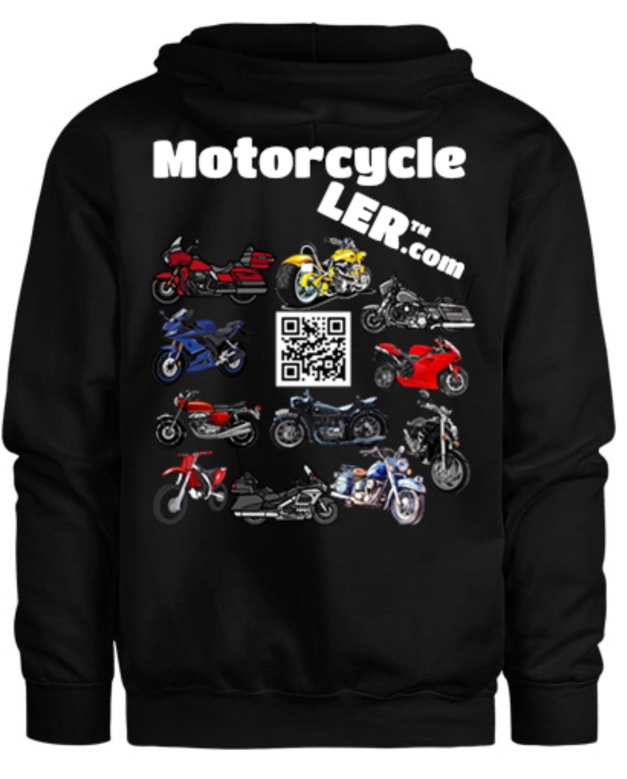 Motorcycleler HOODIE (Available in Black or White) - Motorcycleler.com