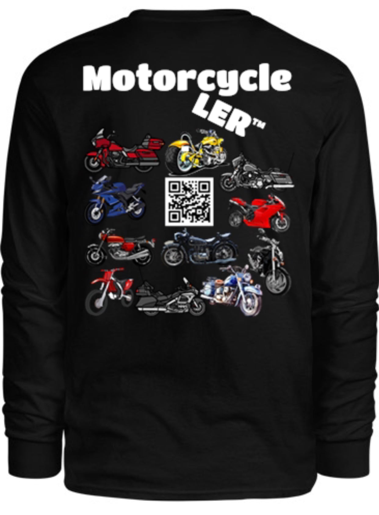 Motorcycleler LONG SLEEVE T - SHIRT (Available in Black or White) - Motorcycleler.com