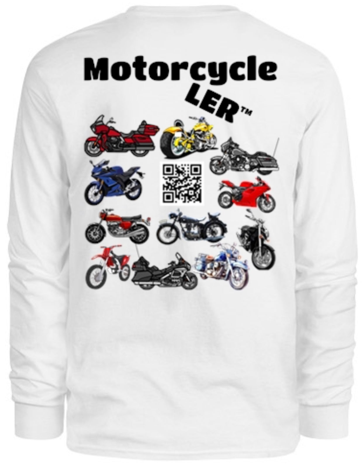 Motorcycleler LONG SLEEVE T - SHIRT (Available in Black or White) - Motorcycleler.com