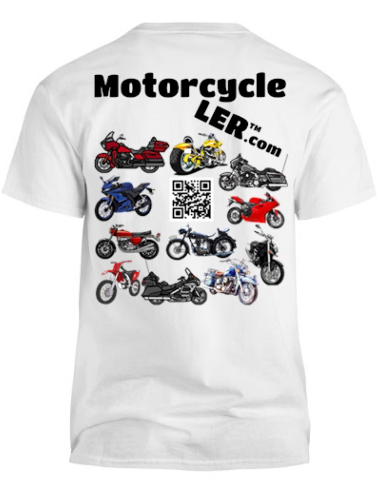 Motorcycleler SHORT SLEEVE T-SHIRT (Available in Black or White) - Motorcycleler.com