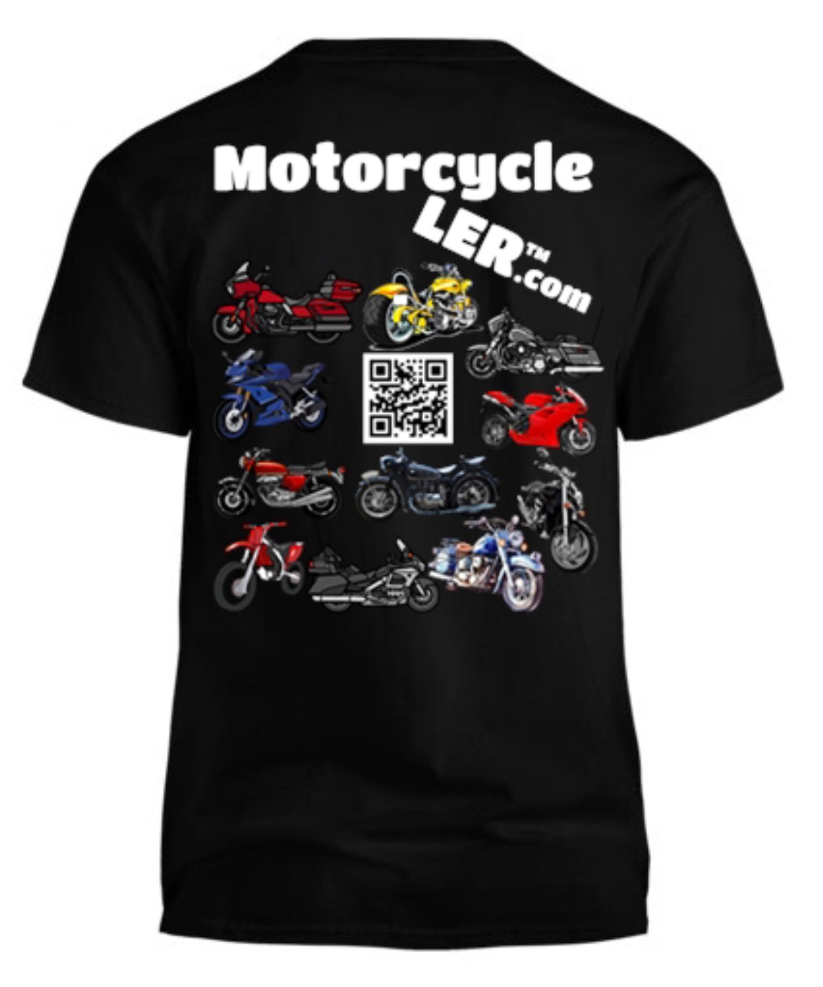 Motorcycleler SHORT SLEEVE T-SHIRT (Available in Black or White) - Motorcycleler.com