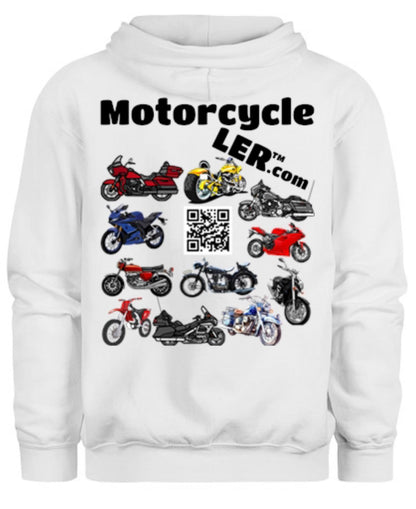 Motorcycleler ZIP-HOODIE (Available in Black or White) - Motorcycleler.com