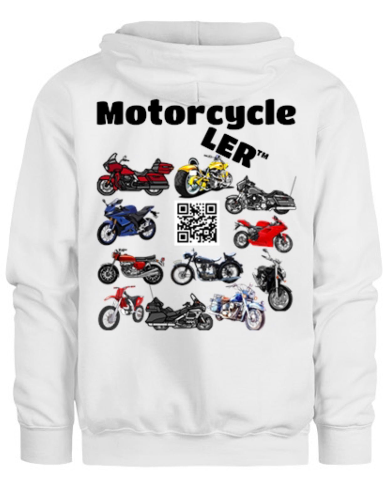 Motorcycleler ZIP - HOODIE (Available in Black or White) - Motorcycleler.com